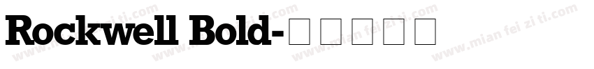 Rockwell Bold字体转换